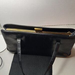 Vintage Margolm Black Satchel Cottagecore Granny Chic Grandmacore